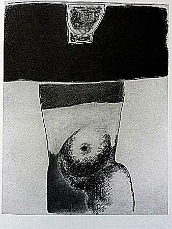 Offset Lithograph by artist William Brice(41WB): Offset Lithograph in the manner of William Brice bearing the signature, titled "Untitled" comes with certificate of authenticity, framing available at an additional charge.