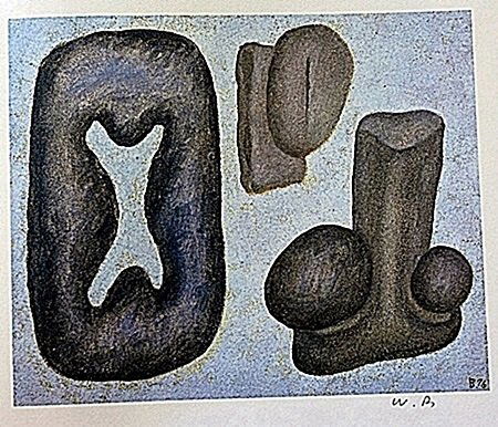 Offset Lithograph by artist William Brice (23WB): Offset Lithograph in the manner of William Brice bearing the signature, titled "Untitled" comes with certificate of authenticity, framing available at an additional charge.