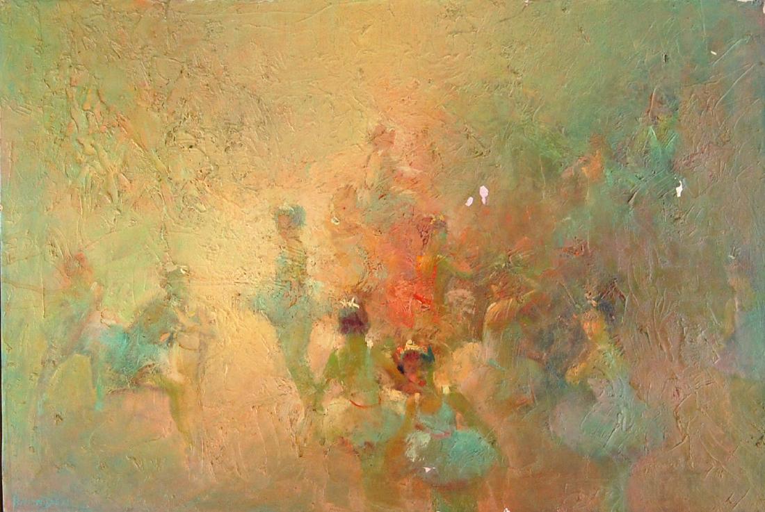 William Harnden Ballerina's Recital Impressionist Oil (1 of 7)