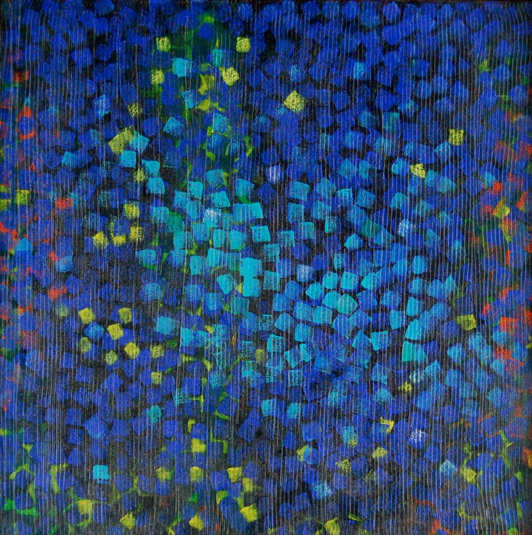 Abstract Contemporary Multi-Color Dots Acrylic Painting (1 of 4)