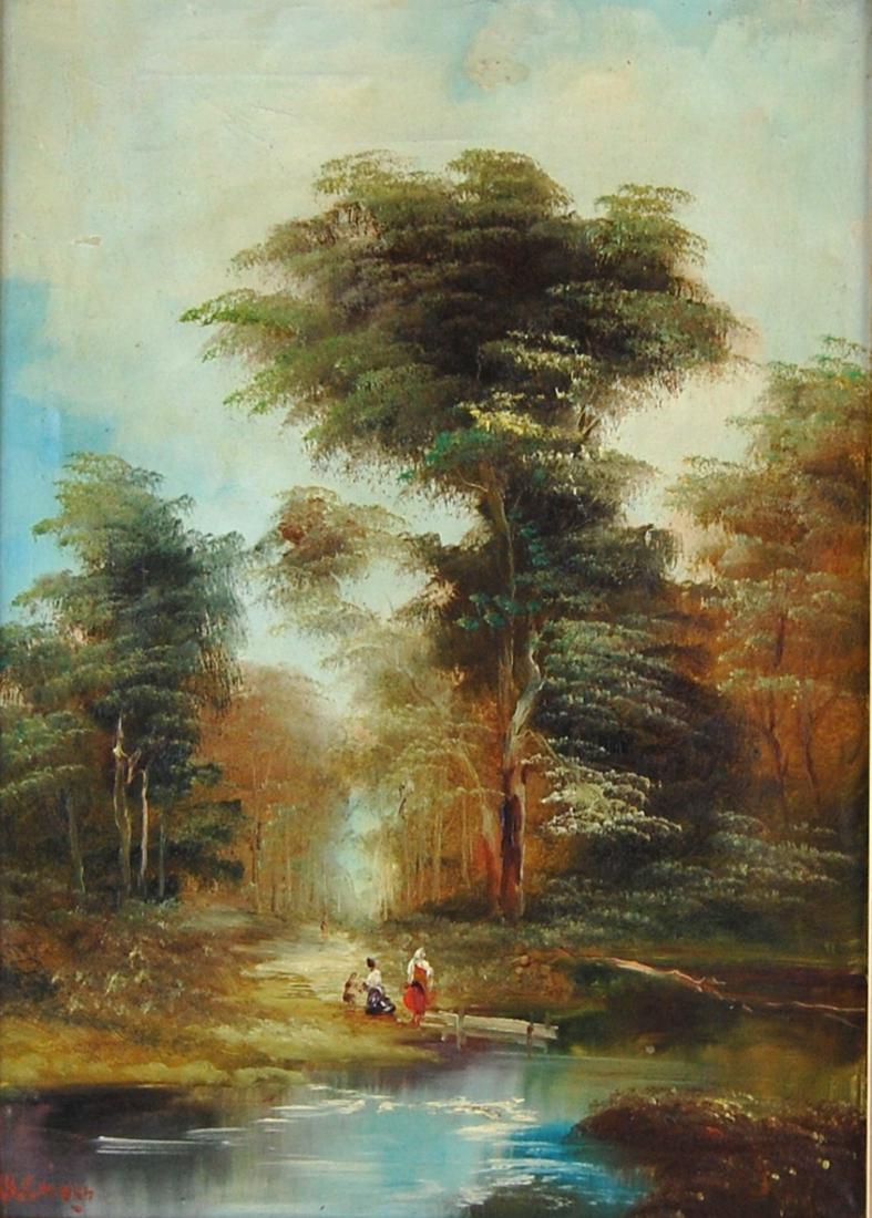 Bathers At The River Impressionist Oil Painting (1 of 7)