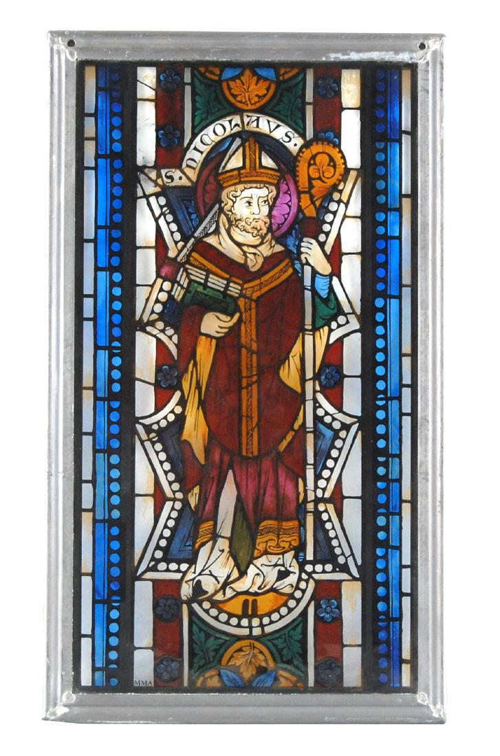 St Nicholas Silkscreen Stained Glass Panel MMA (1 of 1)