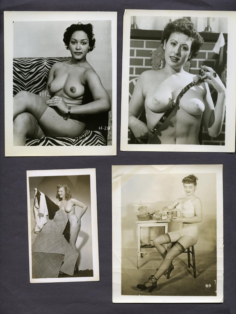 Four 1950s 1960s Nude Erotic Hair Pin up Cheesecake: 4 Original 1950's to 1960's Cheesecake Pin up of 4 different models Photographs. Pin Up: A pin-up model (kno