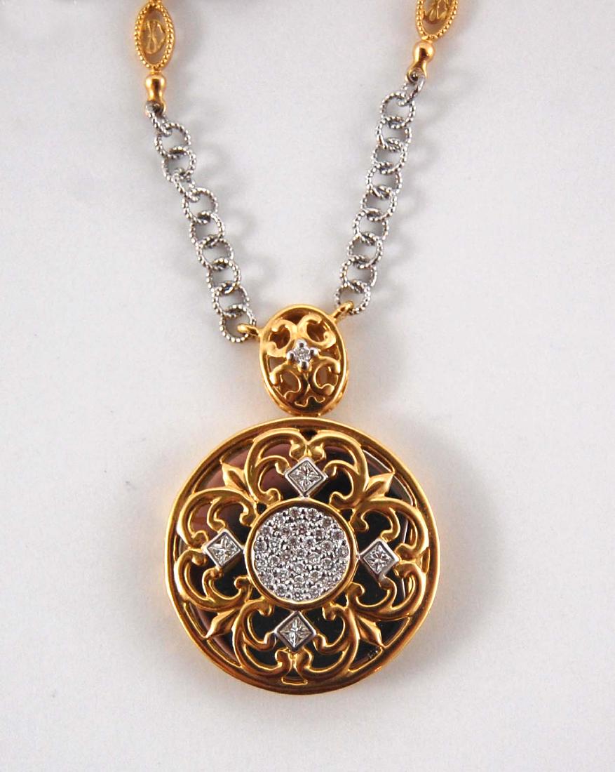 Charriol 18k Gold Pendant Diamond Locket 18" Necklace (1 of 8)