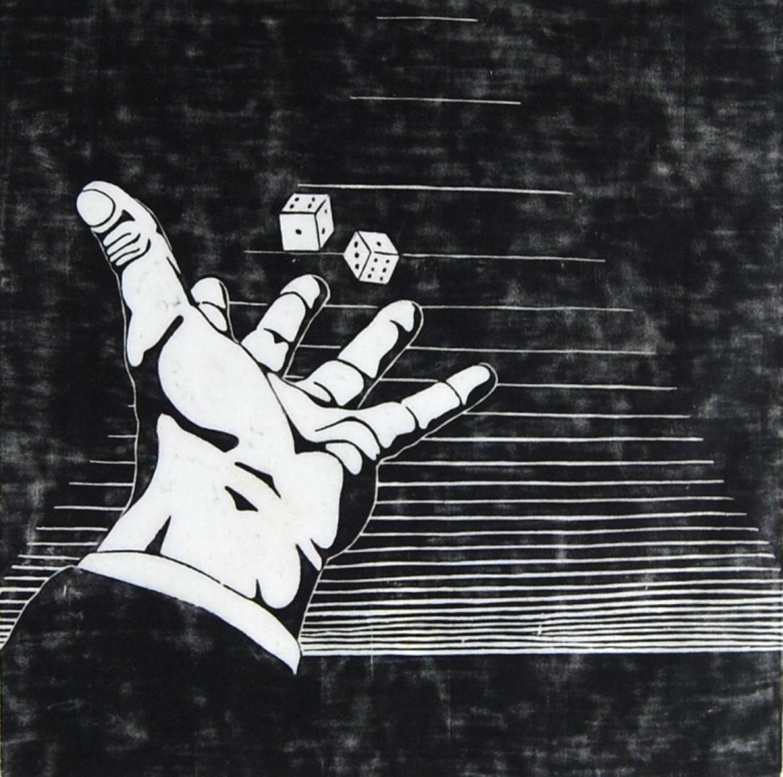 Roll The Dice Casino Gambler On Felt Contemporary (1 of 3)