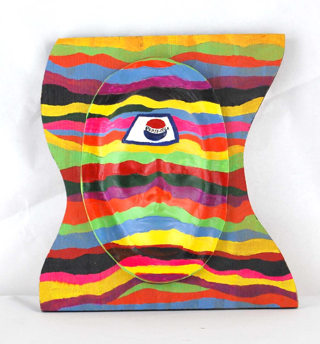 Pepsi Cola Striped Sculpture Contemporary Mask (1 of 1)