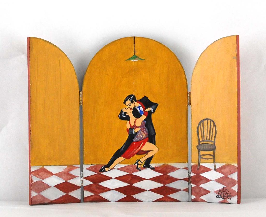 Buenos Aires Spanish Bar Tango Dancers Triptych (1 of 2)