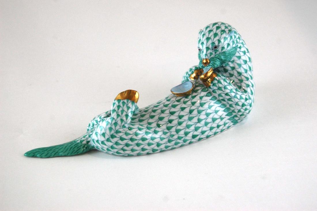 Herend Hungary Hand Painted Porcelain Sea Otter Figure (1 of 9)