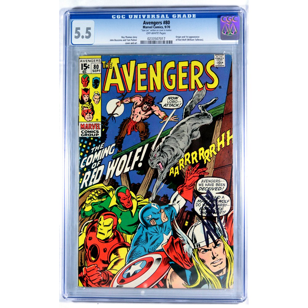Stan Lee Signed Comic The Avengers Issue #80 1970 CGC: Signed by Stan Lee during his visit to The GeekRoom at Wizard Wolrd Philadelphia 2013. Stan Lee is an American comic book writer, editor, publisher, media producer, television host, actor, voice actor