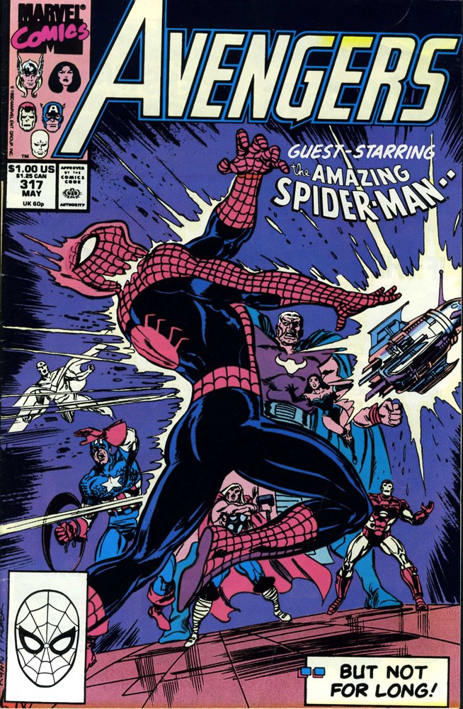 Marvel Comic Vine : Avengers & Spider Man #317 1990: "Business as Usual" #317 May 1, 1990 By John Byrne (Author) & Paul Ryan (Illustrator) Guest-Star: Spider Man All items within this auction are original and come directly from the Geekroom. Each item w