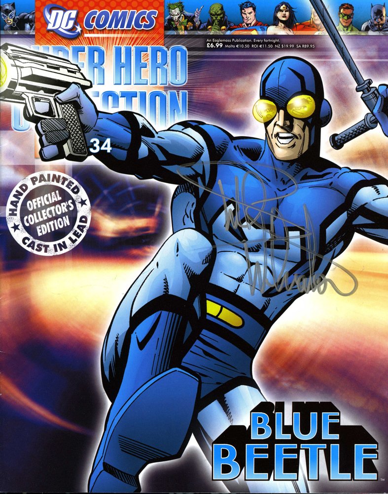 Wil Wheaton Signed Eaglemoss Issue 34 Ted Kord Blue (1 of 2)