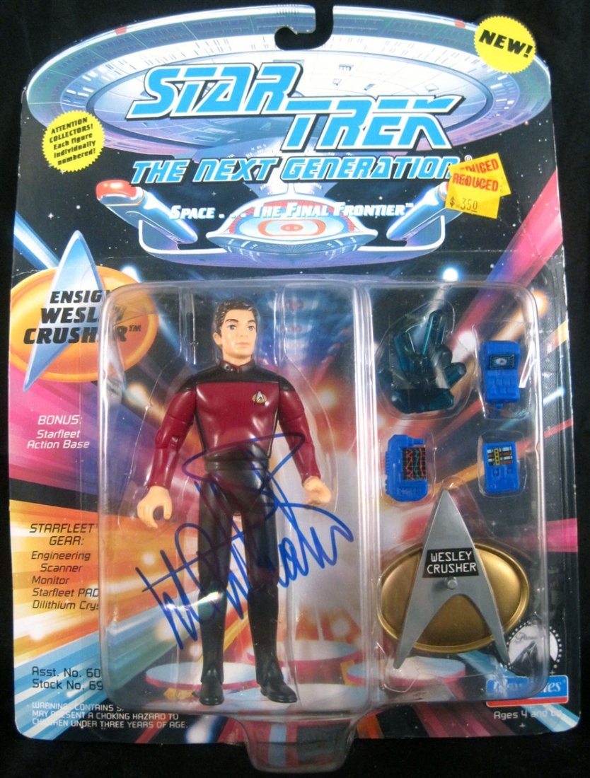 Wil Wheaton Signed Star Trek Wesley Crusher 4.5" Figure: Wil Wheaton Signed Star Trek The Next Generation Ensign Wesley Crusher Playmates 4.5" Action Figure. Character Info:<
