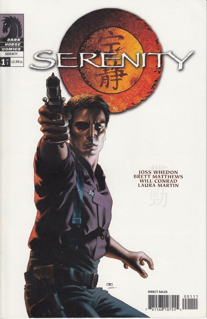 Serenity Comic Issue #1 July 2005 Dark Horse: Several comic book stories have been released under the Serenity title, set in the fictional universe created for Joss Whedon's Firefly television series and Serenity film, and which are considered ca