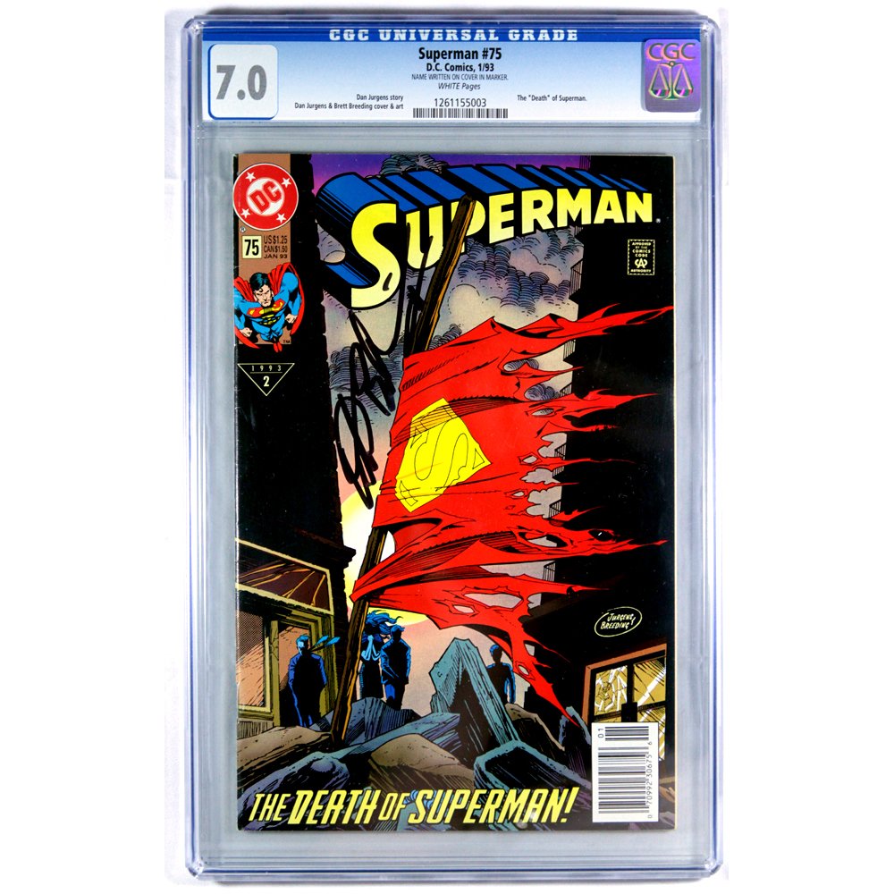 Adam Baldwin Signed The Death Of Superman CGC 7.0 (1 of 3)