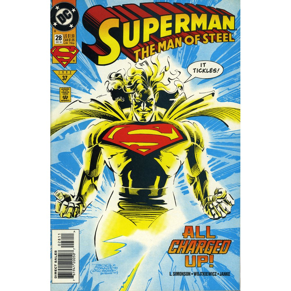 Superman No 28 Pub Dec 1993 By DC Comics(Ex): Superman The Man of Steel No. 28 published December 1993 by DC Comics.Background: DC Comics, Inc. is an Americ