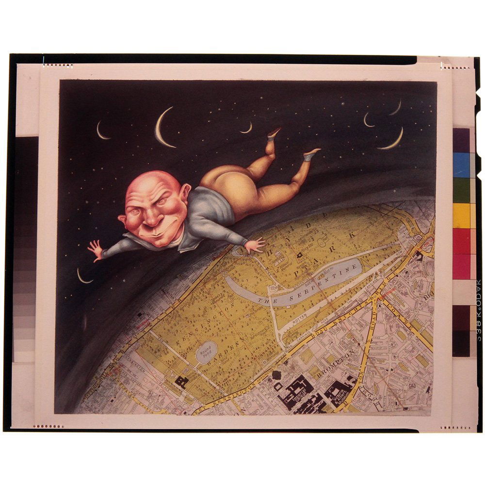 Pub OMNI 4x5 Chrome Feb 1991, Pg 86(Ex): Original 4 by 5 Chrome of a Anita Kunz illustration published on OMNI Magazine February 1991 page 86. Arti