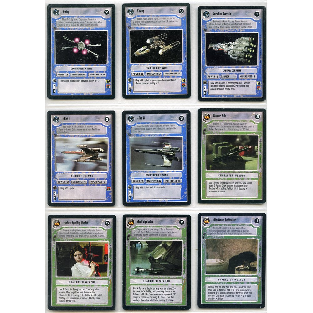 Set of 9 Star Wars Trading Cards (Excellent) (1 of 2)