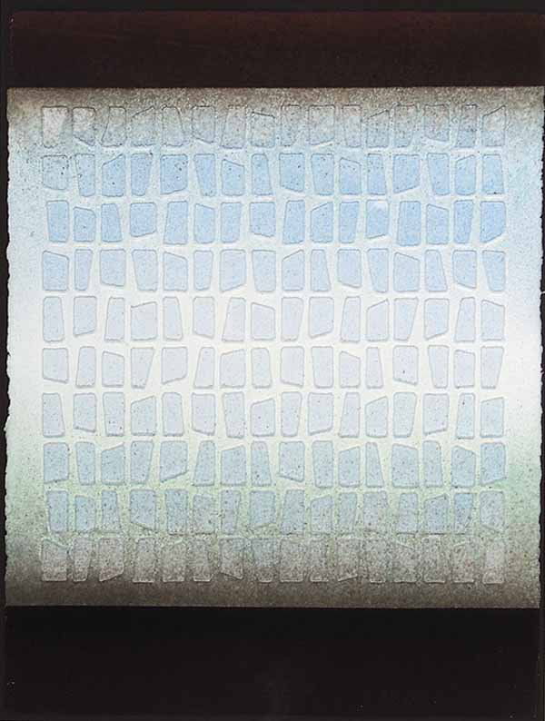 Paul Maxwell, stencil casting, pencil-signed: Paul Maxwell (American/Arkansas, b. 1925), "New Tablet Branded", stencil casting, pencil-signed, numbered 45/75, 30 in. x 22 3/4 in. Provenance: Kraskin Gallery, Maryland, 1983 * NO RETURNS ARE ACCEPT