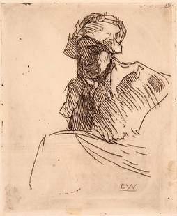 Ellsworth Woodward (American/New Orleans, 1861): Ellsworth Woodward (American/New Orleans, 1861-1939), "The Repair Shop (Model A Ford and Garage, Boyer 49)", "The Tar Kiln (Pouring Tar, Boyer 66)" and "Marie (Negro Woman, Boyer 55)", 2 soft ground a
