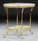 American Aesthetic Alabaster and Gilt Brass Table