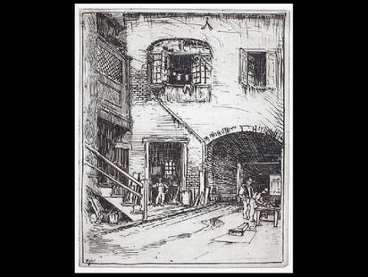Ellsworth Woodward (American/New Orleans, 1861: Ellsworth Woodward (American/New Orleans, 1861-1939), "707-709 Rue Dumaine, Parapet Double House (Boyer 77)", "Tinsmith Shop I, 612 Royal St. (Boyer 90)", "Corner Ursuline, 1040 Chartres (Boyer 16, fi