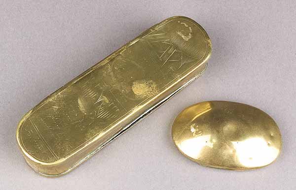 An Antique Dutch Brass Lozenge-Form To