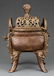 Chinese Patinated Bronze Covered Censer