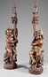 Baroque-Style Carved Walnut Figural Torchere