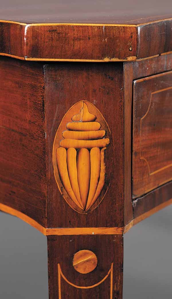 George III Inlaid Mahogany Sideboard Table - 3