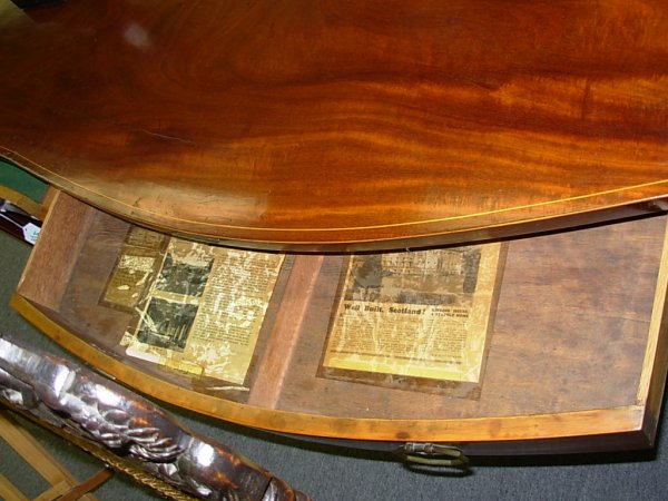George III Inlaid Mahogany Sideboard Table - 8