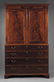 0451: American Carved Mahogany Linen Press