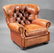 Brown Leather Club Chair and Ottoman, Ralph Lauren - 2