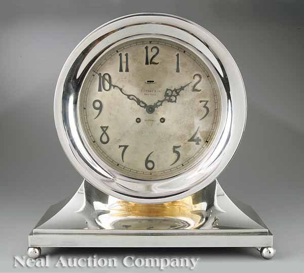 Silvered Brass Ship's Bell Mantel Clock, Chelsea