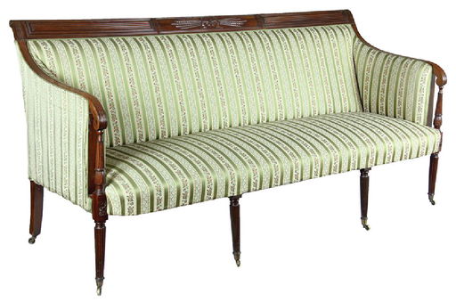 American Federal Carved Mahogany Sofa