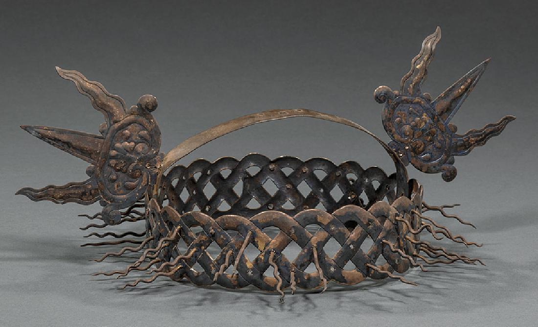 Mexican Silver "Corona de Espinas": Antique Mexican Silver "Corona de Espinas" (Crown of Thorns), h. 5 3/8 in., w. 14 1/8 in. Provenance: Sold to Benefit the Museum of Fine Arts, Houston