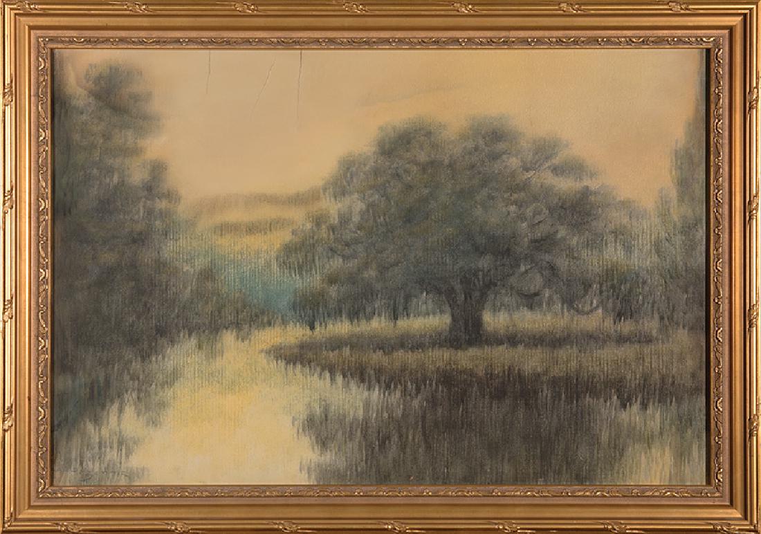 Alexander John Drysdale (American/New Orleans): Alexander John Drysdale (American/New Orleans, 1870-1934), "Louisiana Bayou", oil wash on board, signed lower left, 20 in. x 30 in., framed