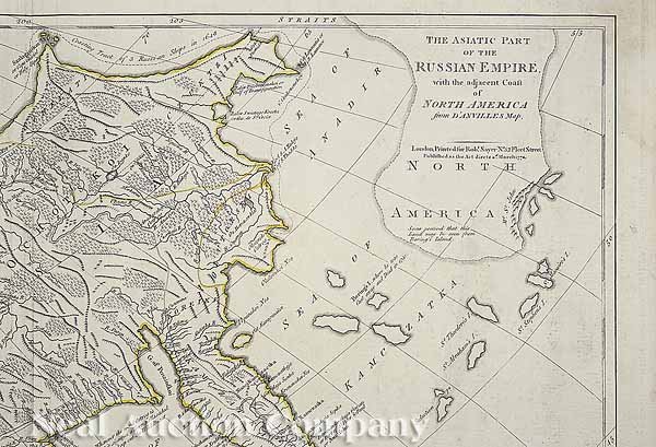 Russian Map from d'Anville's maps, c. 1780 - 2