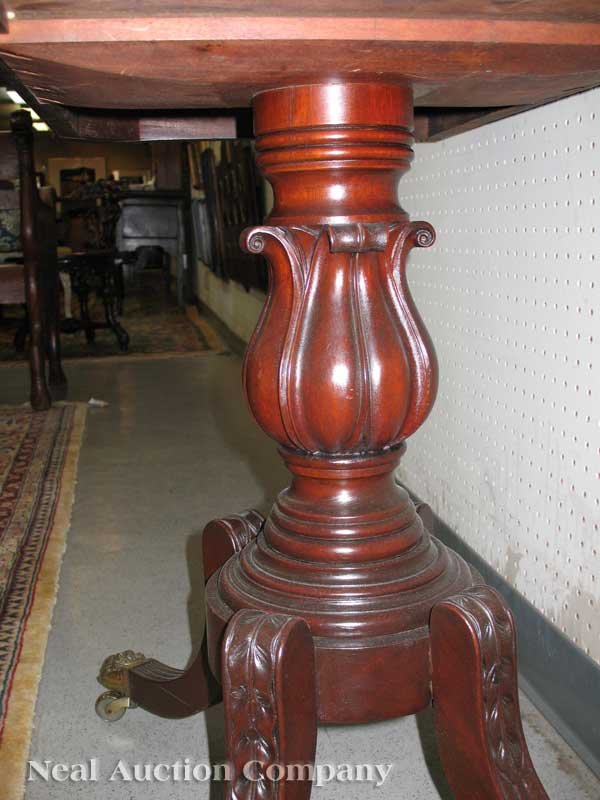 Late Federal Carved Mahogany Games Table, Boston - 4
