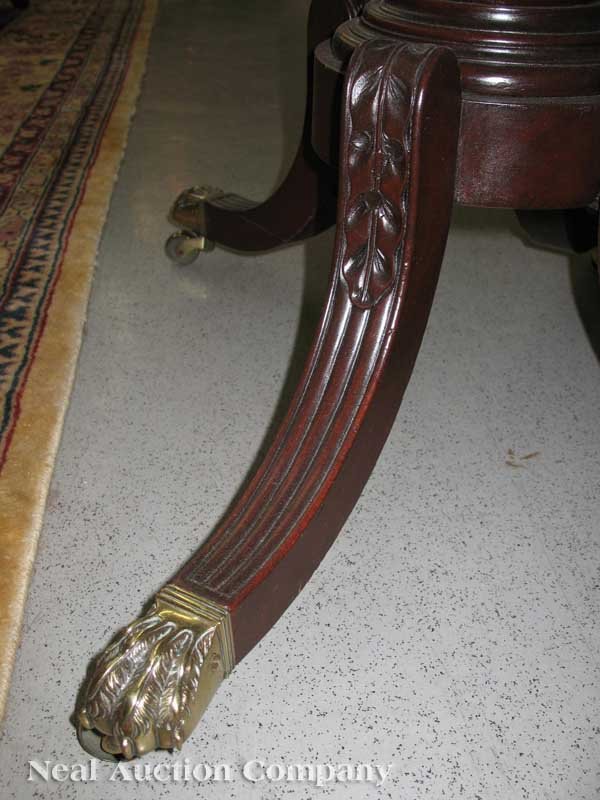 Late Federal Carved Mahogany Games Table, Boston - 5