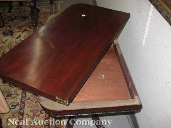 Late Federal Carved Mahogany Games Table, Boston - 6