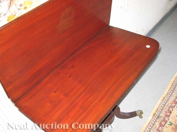 Late Federal Carved Mahogany Games Table, Boston - 7