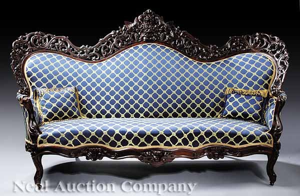 Important American Rococo Carved Parlor Suite
