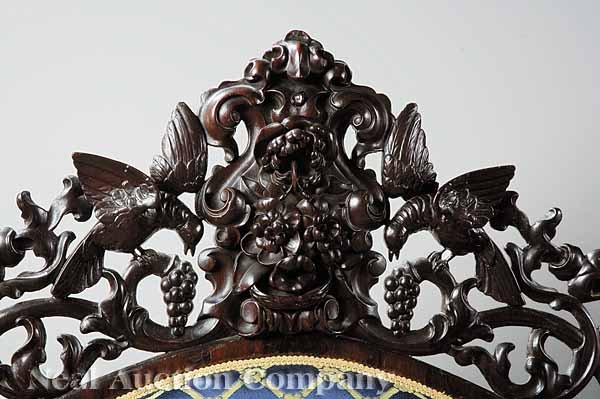 Important American Rococo Carved Parlor Suite - 4