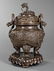 Chinese Patinated Bronze Covered Tripod Censer