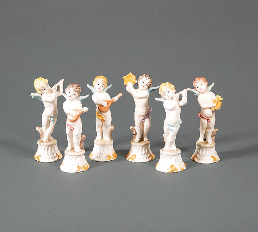 Six Continental Porcelain Figures of Musical Putt (1 of 2)