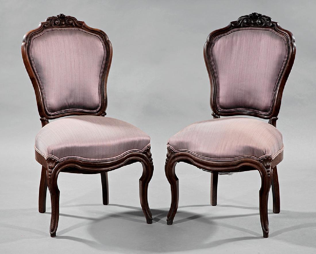 Pair of American Rococo Carved Rosewood Chairs (1 of 1)