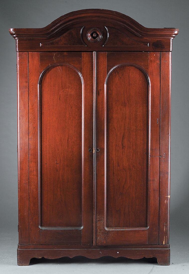 American Late Classical Walnut Armoire (1 of 2)