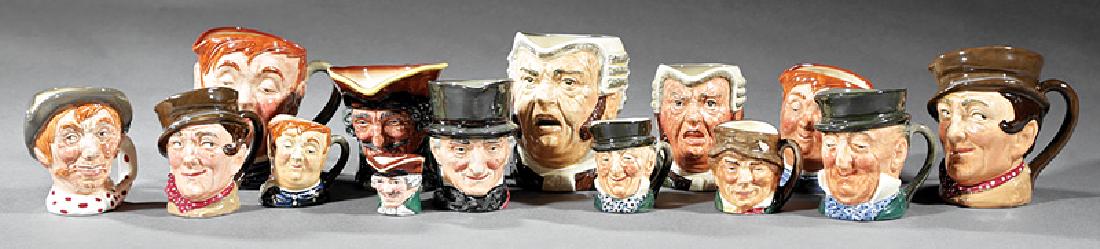 14 Royal Doulton Assorted Character Toby Jugs (1 of 1)
