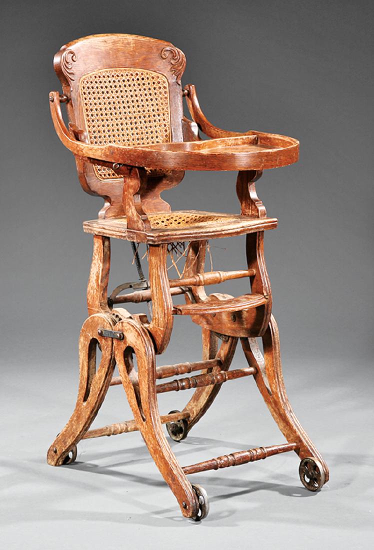 American Golden Oak High Chair (1 of 1)