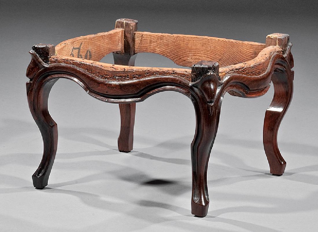 American Rococo Rosewood Footstool Frame (1 of 1)
